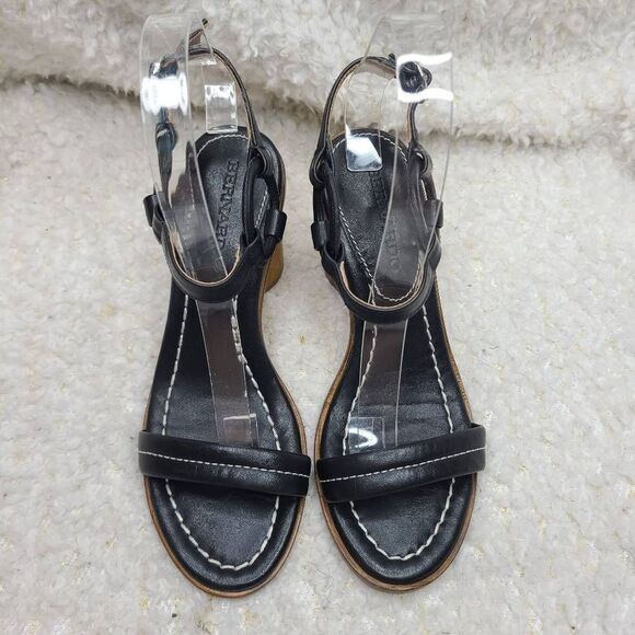 Bernardo Strappy Leather Wooden Heeled‎ Sandals sz 6 - Picture 4 of 8